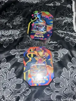 (Lot of 2) Pokemon TCG: Mega Charizard X and Y ex Tins - New, Sealed In Hand - Image 4