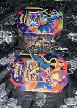 (Lot of 2) Pokemon TCG: Mega Charizard X and Y ex Tins - New, Sealed In Hand - Image 5