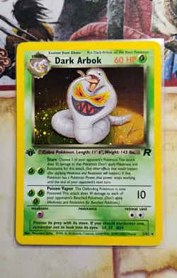 Dark Arbok 2/82 Holo Rare 1st Edition Team Rocket LP+ Pokemon - Image 1