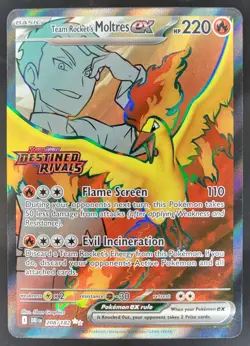 2025 Pokemon Destined Rivals Team Rocket's Moltres ex #208/182 CB6 - Image 1