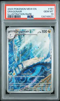 2023 POKEMON MEW EN-151 ILLUSTRATION RARE #181 DRAGONAIR PSA 10 - Image 1