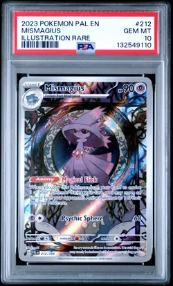 2023 POKEMON PAL EN-PALDEA EVOLVED ILLUSTRATION RARE #212 MISMAGIUS PSA 10 - Image 1