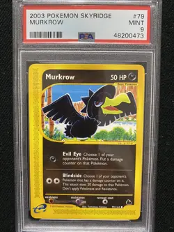 2003 Pokemon Skyridge Murkrow 79/144 PSA 9 Mint - Image 1