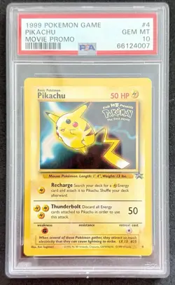 POKEMON 1999 GAME MOVIE PROMO #4 PIKACHU PSA 10 STAMP - Image 1