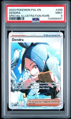 2023 POKEMON PAL EN-PALDEA EVOLVED SPECIAL ILLUSTRATION RARE #266 DENDRA PSA 9 - Image 1