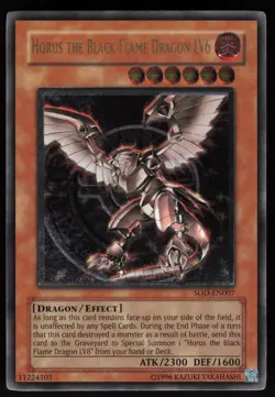 Horus the Black Flame Dragon LV6 (UTR) SOD-EN007 Ultimate Rare Yu-Gi-Oh - Image 1