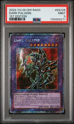 2024 YU-GI-OH! QUARTER CENTURY BONANZA 1ST EDITION #EN126 DARK PALADIN PSA 9 - Image 1
