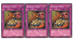 Yugioh- 3X Reckless Greed - Common - 1st Edition - SD8-EN033 - Light Play - Image 1