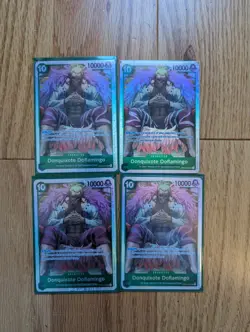 G2U One Piece CCG Donquixote Doflamingo OP04031 Kingdoms Of Intrigue X4 Playset - Image 1