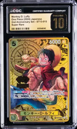 2024 ONE PIECE JPN 2ND ANNIV SET SUPER RARE MONKEY D. LUFFY CGC 10 PRISTINE - Image 1