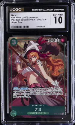 2023 ONE PIECE JAPANESE PC: BEST SELECTION VOL. 1 - SUPER RARE NAMI CGC 10 - Image 1