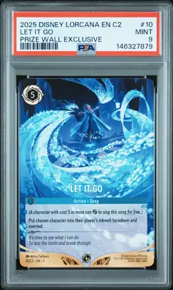 2025 DISNEY LORCANA EN C2-LORCANA CHALLENGE PROMO #10 LET IT GO PSA 9 - Image 1