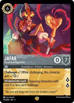 JAFAR - Tyrannical Hypnotist Legendary 172/204 5 Disney Lorcana SHIMMERING SKIES - Image 1