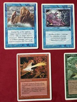 Red Blue Green 5 Card’s LP-HP - 4th Edition Magic The Gathering MTG Vintage 90’s - Image 2