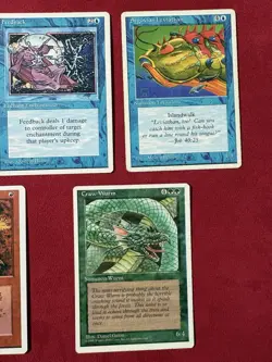 Red Blue Green 5 Card’s LP-HP - 4th Edition Magic The Gathering MTG Vintage 90’s - Image 3