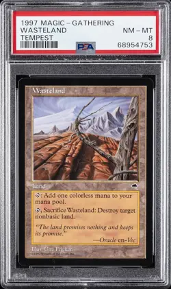 1997 MAGIC: THE GATHERING TEMPEST WASTELAND PSA 8 - Image 1