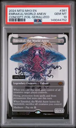 2024 MTG MODERN HORIZONS 3 FOIL-SERIALIZED EMRAKUL, THE WORLD ANEW 11/250 PSA 10 - Image 1