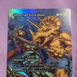 Silverclad Ferocidons (Borderless Foil) 0009 PZA Ninja Turtles - NM - In Hand - Image 4