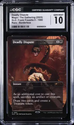 2025 MAGIC: THE GATHERING RARE - BORDERLESS #1980 DEADLY DISPUTE CGC 10 GEM MINT - Image 1
