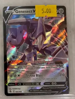 Pokemon TCG - GENESECT V - Fusion Strike 185/264 Holo Ultra Rare - Image 1