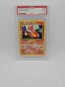 PSA 9 CHARMELEON Pokemon Card Game Base Set Unlimited 24/102 Mint WOTC - Image 1