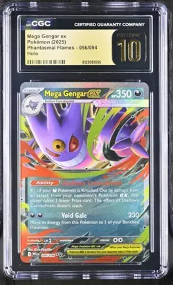 Mega Gengar EX *CGC PRISTINE 10* Holo *Phantasmal Flames* #56 * Pokemon - Image 1