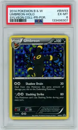 Pokemon Sylveon Collection Promo Umbreon BW93 PSA 6 - Image 1