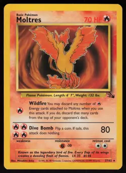 Moltres 27/62 Rare Fossil Pokemon - Image 1