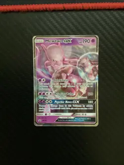 Pokemon Tcg Mewtwo GX SM196 Full Art Black Star Promo Near Mint - Image 1
