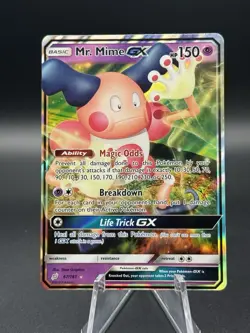 Pokemon TCG Team Up Mr. Mime GX #67/181 Holo Rare Sun and Moon Pack Fresh - Image 1