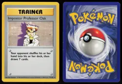 Impostor Professor Oak 73/102 Rare Base Set Shadowless Pokemon - Image 3