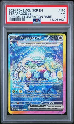 2024 POKEMON SCR EN-STELLAR CROWN SPECIAL ILLUSTRATION RARE TERAPAGOS EX PSA 7 - Image 1
