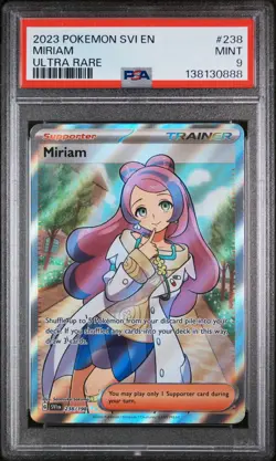 2023 POKEMON SVI EN-SCARLET & VIOLET ULTRA RARE #238 MIRIAM PSA 9 - Image 1