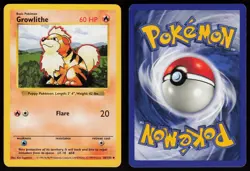 Growlithe 28/102 Uncommon Base Set Shadowless Pokemon - Image 3