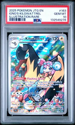 2025 POKEMON JTG EN-JOURNEY TOGETHER ILLUSTRATION RARE IONO'S KILOWATTREL PSA 10 - Image 1