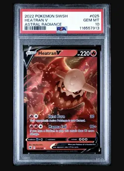 Pokemon Heatran V Swsh10 Astral Radiance 025/189 Ultra Rare Holo Psa 10 - Image 1