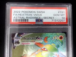 2022 Pokemon SWSH FA/HEATRAN VMAX Astral Radiance Secret #191 PSA 10 Gem Mint - Image 3