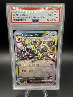 2025 Pokemon Play Umbreon ex 060/131 Prize Pack Series Cards Holo PSA 10 GEM MT - Image 1