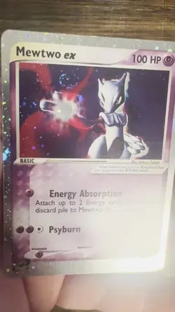 Pokemon TCG Mewtwo EX Ruby & Sapphire Ultra Rare Holo 101/109 Swirl LP Nintendo - Image 2