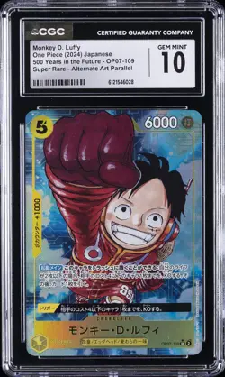 2024 ONE PIECE JPN 500 YEARS IN THE FUTURE SR ALT ART MONKEY D. LUFFY CGC 10 GM - Image 1
