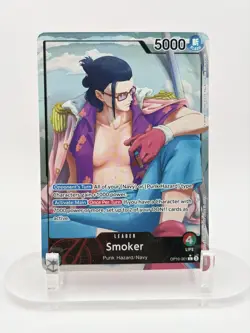 Smoker OP10-001 Alternate Alt Art Leader Parallel One Piece TCG NM ENGLISH - Image 1