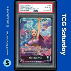 2023 ONE PIECE KINGDOMS OF INTRIGUE #001 NEFELTARI VIVI LEADER ALT ART PSA 10 - Image 1