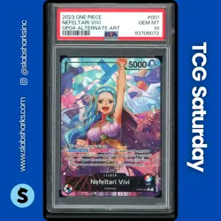 2023 ONE PIECE KINGDOMS OF INTRIGUE #001 NEFELTARI VIVI LEADER ALT ART PSA 10 - Image 1