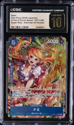 2025 ONE PIECE JPN A FIST OF DIVINE SPEED ALT ART #OP11-054 NAMI CGC 10 PRISTINE - Image 1