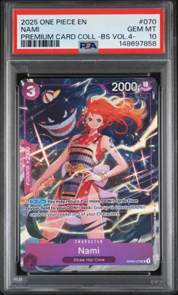 2025 ONE PIECE PREMIUM COLLECTION BEST SELECTION VOL.4 #070 NAMI PSA 10 - Image 1
