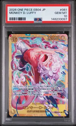 2026 ONE PIECE JPN EB04-EXTRA BOOSTER EGGHEAD CRISIS #061 MONKEY D. LUFFY PSA 10 - Image 1