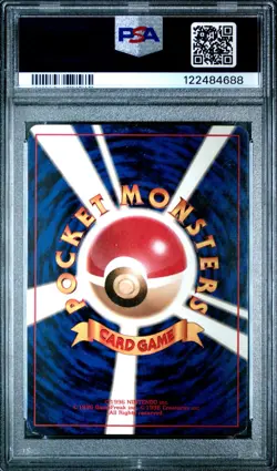 Pokemon Card Alakazam No. 065 No Rarity Symbol Holo 1st SWIRL Base Set PSA 5 EX - Image 2
