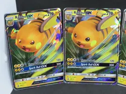 3 Pokemon Raichu GX SM213 Black Star Promo Ultra Rare Holo Oversized Lot CD3 - Image 2