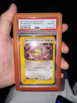 PSA10 Pokemon Card Team Rocket's Meowth 1st Edition 2001 #039 Japanese - Image 1