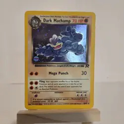 Dark Machamp 10/82 Team Rocket Holo 2000 WOTC Pokemon Card MP - Image 1